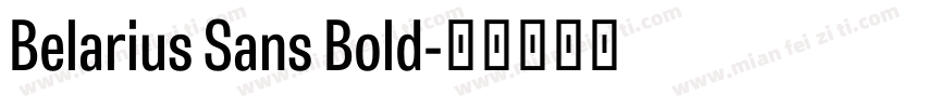 Belarius Sans Bold字体转换